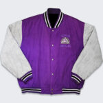 MLB Colorado Rockies Purple And Gray Bomber Jacket