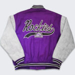 MLB Colorado Rockies Purple And Gray Bomber Jacket