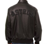 MLB Houston Astros Black Leather Jacket