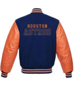 MLB Houston Astros Blue And Orange Varsity Jacket