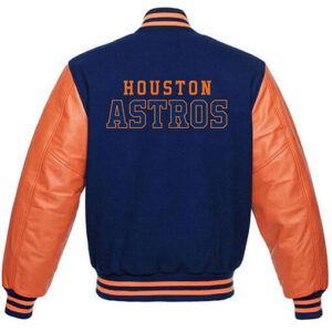 MLB Houston Astros Blue And Orange Varsity Jacket