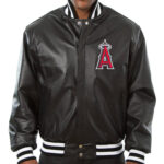MLB Los Angeles Angels Black Leather Jacket