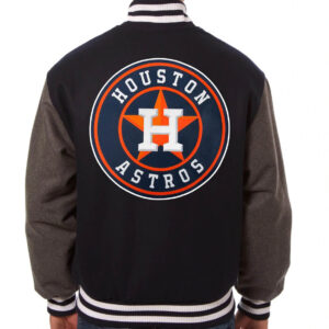 MLB Navy And Gray Houston Astros Wool Jacket