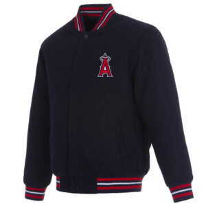 MLB Navy Blue Los Angeles Angels Wool Jacket