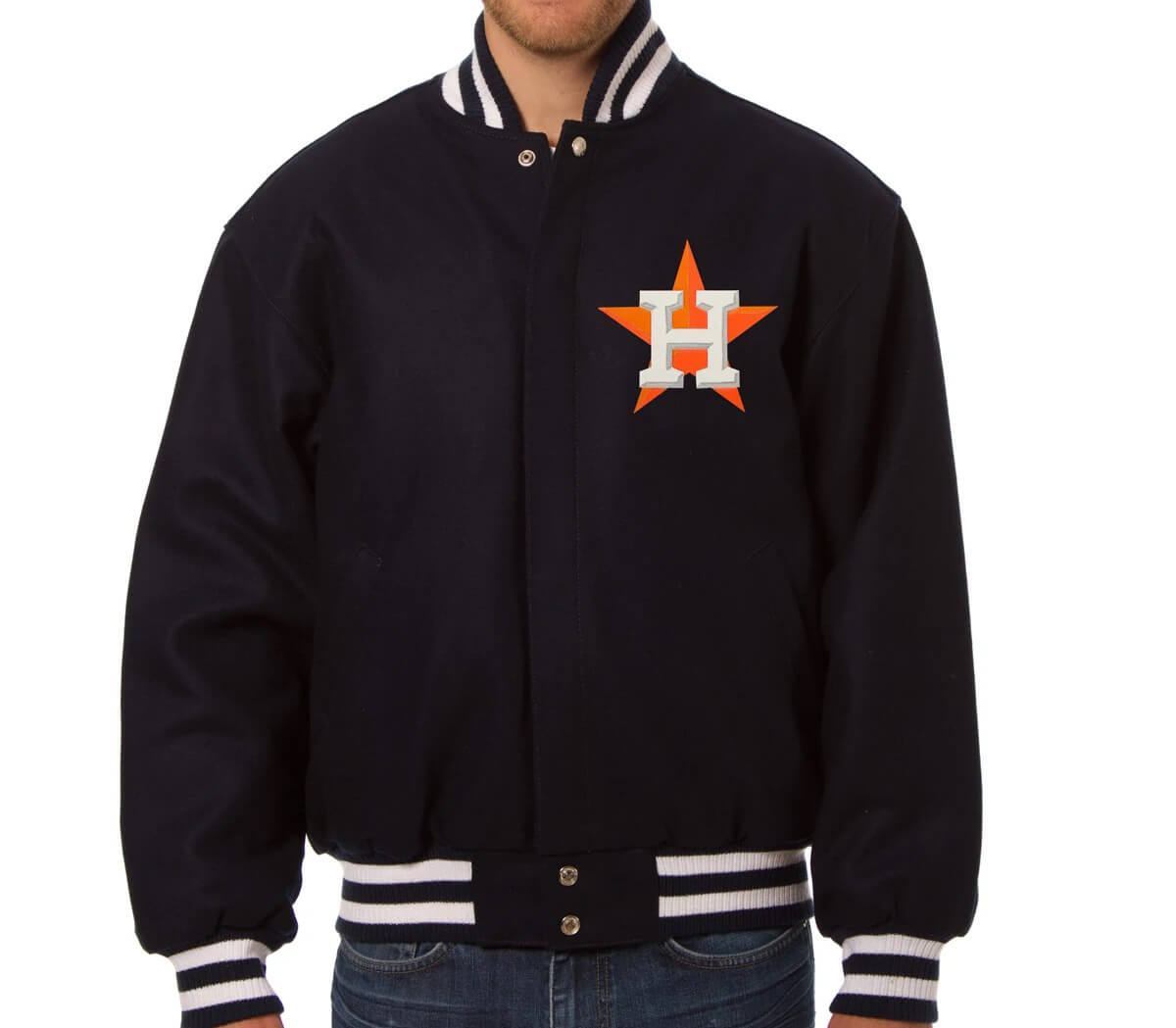 MLB Navy Houston Astros Wool Jacket (1) MLB Navy Houston Astros Wool Jacket