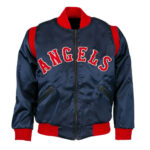 MLB Navy Los Angeles Angels Satin Jacket