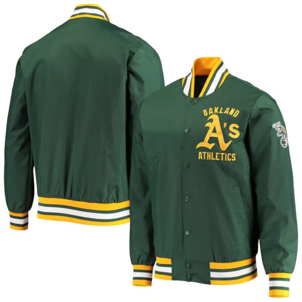 MLB Oakland Athletics Green Windbreaker Jacket