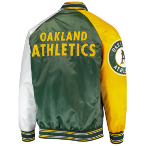 MLB Oakland Athletics Tricolor Satin Jacket