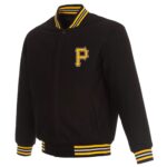 MLB Pittsburgh Pirates Black Wool Jacket