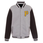 MLB Pittsburgh Pirates Gray And Black Wool Jacket