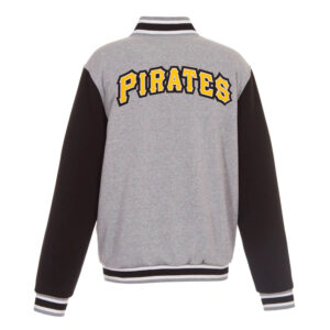 MLB Pittsburgh Pirates Gray And Black Wool Jacket