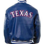 MLB Royal Blue Texas Rangers Leather Jacket