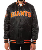 MLB San Francisco Giants Black Satin Jacket