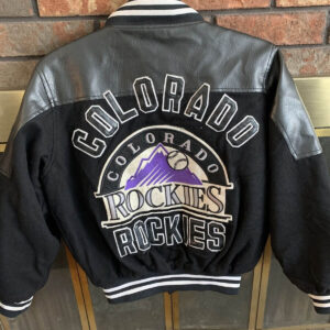 MLB Team Colorado Rockies Black Varsity Jacket