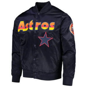 MLB Team Houston Astros Navy Satin Jacket