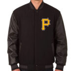 MLB Team Pittsburgh Pirates Black Varsity Jacket