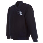 MLB Team Tampa Bay Rays Navy Blue Wool Jacket
