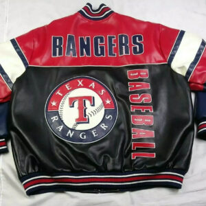 MLB Texas Rangers Baseball Leather Jacket