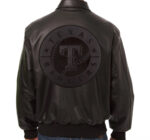 MLB Texas Rangers Black Leather Jacket