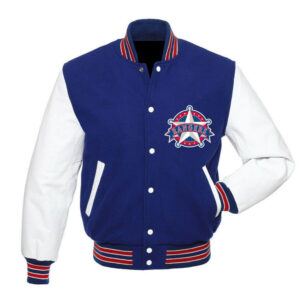 MLB Texas Rangers Blue And White Varsity Jacket