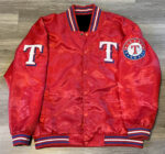 MLB Texas Rangers Red Satin Jacket
