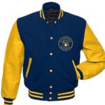 Milwaukee Brewers Blue Yellow Varsity Letterman Jacket