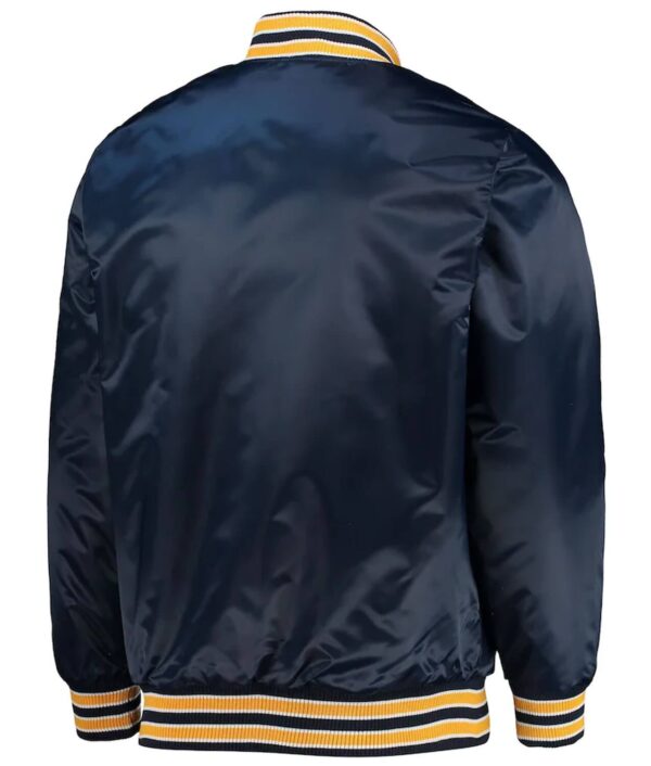 Milwaukee Brewers Diamond Navy Full Snap Satin Jacket
