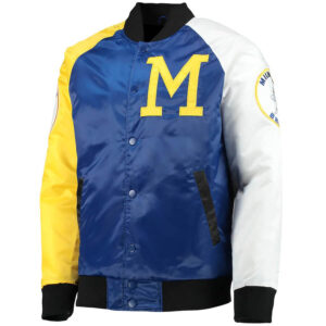 Milwaukee Brewers Tri Color Royal Gold White Jacket