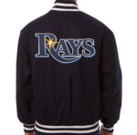 Navy Blue MLB Team Tampa Bay Rays Wool Jacket