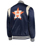 Navy Cream MLB Houston Astros Satin Jacket