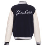 Navy White New York Yankees Varsity Letterman Jacket
