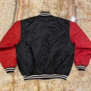 New York Yankees Black Red Snap Satin Jacket