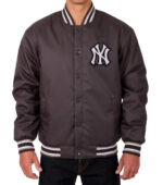 New York Yankees Charcoal MLB Polyester Jacket