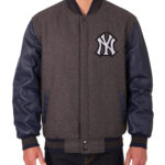 New York Yankees Charcoal Navy Varsity Jacket
