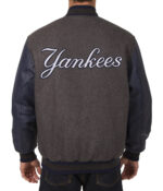 New York Yankees Charcoal Navy Varsity Jacket