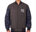 New York Yankees JH Charcoal Navy Varsity Jacket