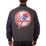 New York Yankees JH Charcoal Navy Varsity Jacket
