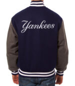 New York Yankees Navy Charcoal Varsity Jacket
