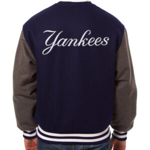 New York Yankees Navy Charcoal Varsity Jacket