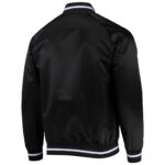 New York Yankees Satin Black Raglan Full Snap Jacket