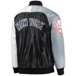 New York Yankees Tri Color Full Snap Satin Jacket