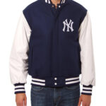 New York Yankees Two Tone Navy White Varsity Jacket