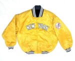 New York Yankees Yellow Snap Satin Jacket
