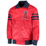 Red MLB Los Angeles Angels Satin Jacket