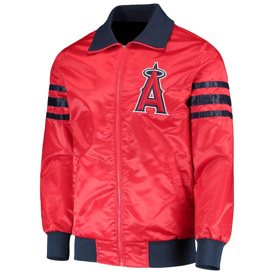 Red MLB Los Angeles Angels Satin Jacket (1) Red MLB Los Angeles Angels Satin Jacket