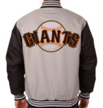 San Francisco Giants Gray And Black Windbreaker Jacket