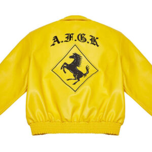 A Few Good Kids Yellow Bomber Leather Jacket