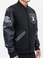 Black Las Vegas Raiders Pro Standard Varsity Jacket