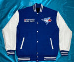 Blue White Toronto Blue Jays MLB Baseball Varsity Jacket