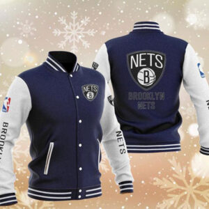 NBA Brooklyn Nets Black Yellow Leather Bomber Jacket Gift For You -  Banantees